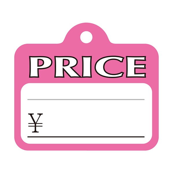 【1000枚】さげ札(糸付き) PRICE ピンク