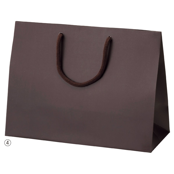 HEIKO マットPP貼りブライトバッグ ブラウン 手提紙袋 幅23×奥行20×高さ23cm