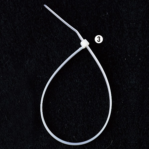 結束バンド 白 長さ10cm