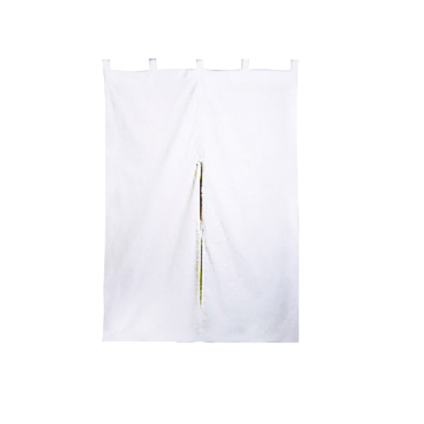 無地のれん(半間) 白