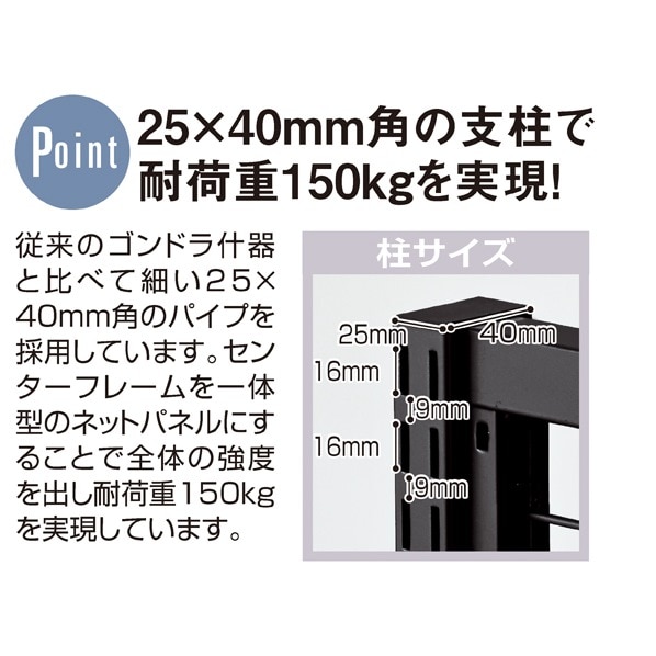 SF強化型 片面 幅120cmタイプ 本体 ブラック〔ストエキオリジナル〕 高さ135cm