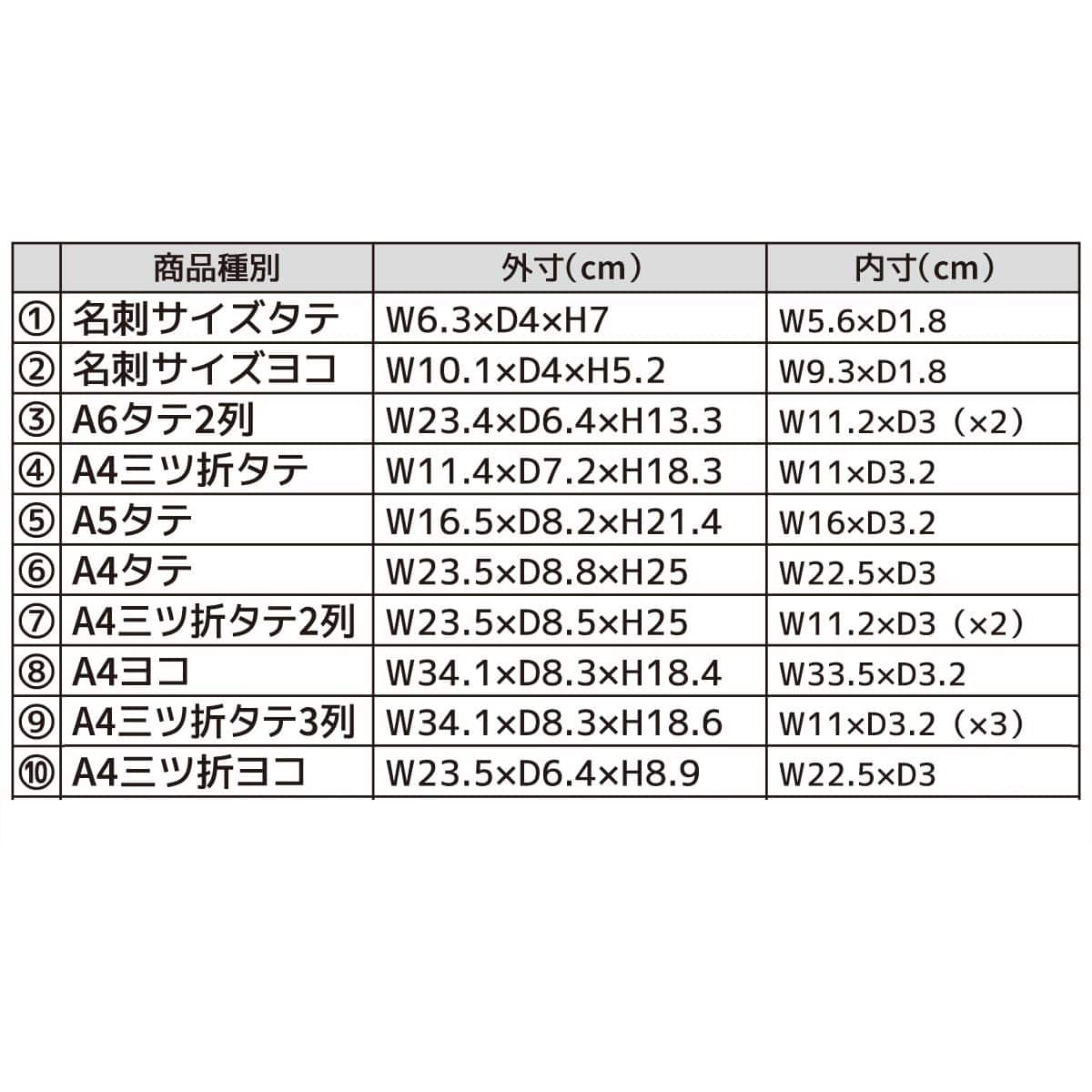 卓上透明パンフレット立て 名刺サイズヨコ