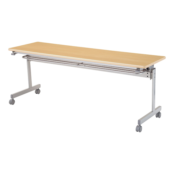跳ね上げ式会議テーブル W180cm D45cm ナチュラル 【通販】ストア