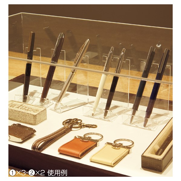 透明アクリルL型ペン立て 1本用 6個