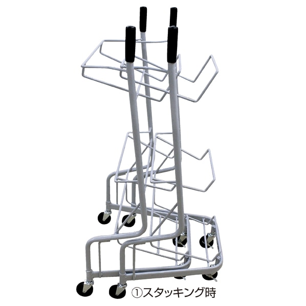 大和産業 3段バスケットカート カゴ無し