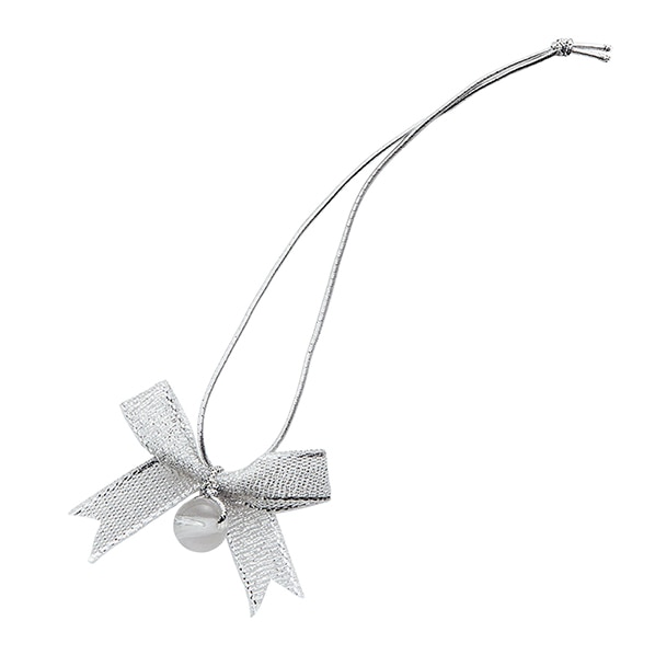 【10個】ヘッズ ビーズ付きゴムリボン シャインゴールド