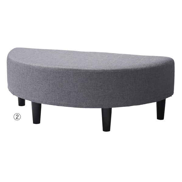 アーバン通商 ユニットベンチ 半円スツール グリーン