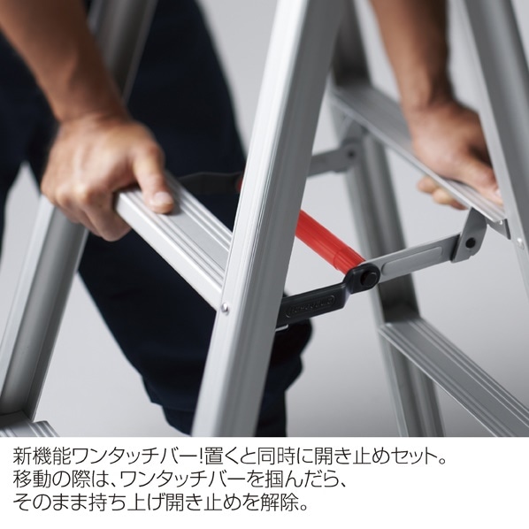 アルミ軽量脚立 脚軽 シルバー 長谷川工業 ハセガワ 4段 高さ109cm