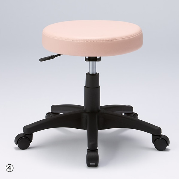 東洋工芸 ワーキングスツール 足掛リング付 GS010 ホワイト GS010-VWH