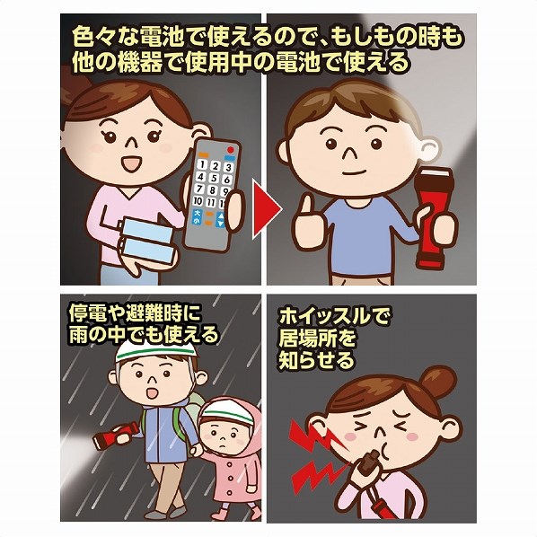 電池が選べるライト