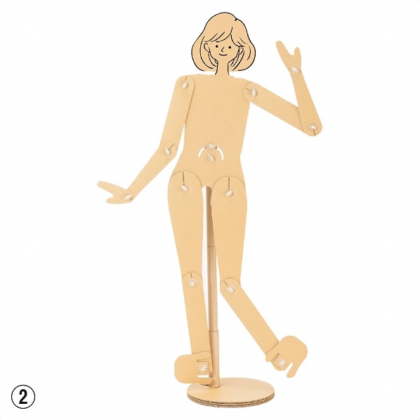 段ボール製POPマネキン全身 婦人(レディース) 段ボール製POPマネキン婦人 全身 無地