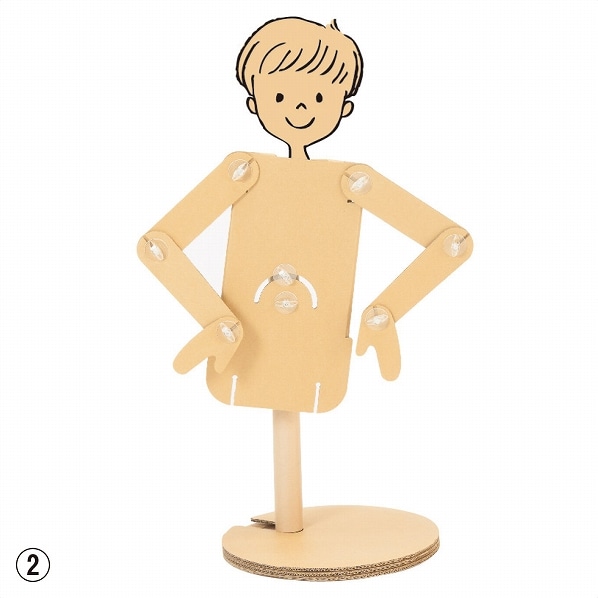 段ボール製POPマネキン半身 子供(キッズ) 段ボール製POPマネキン子供 半身 無地