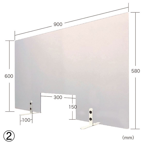 透明パネル 幅90×高さ60cm 窓無し