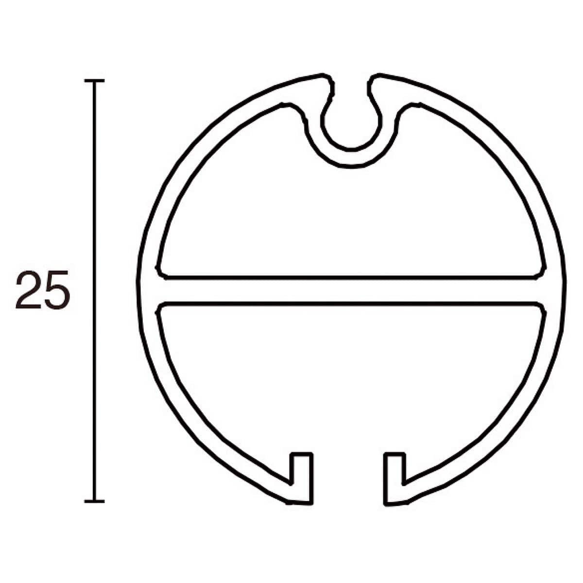 アルミ製ポスターハンガー 直径25mm ホワイト 幅92cm