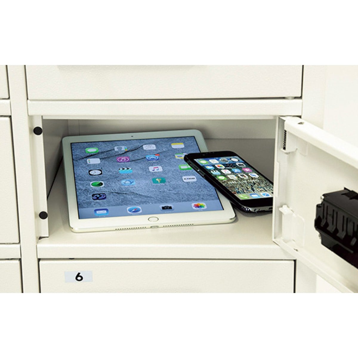 貴重品ロッカー(ダイヤル錠)ホワイト 2列1段