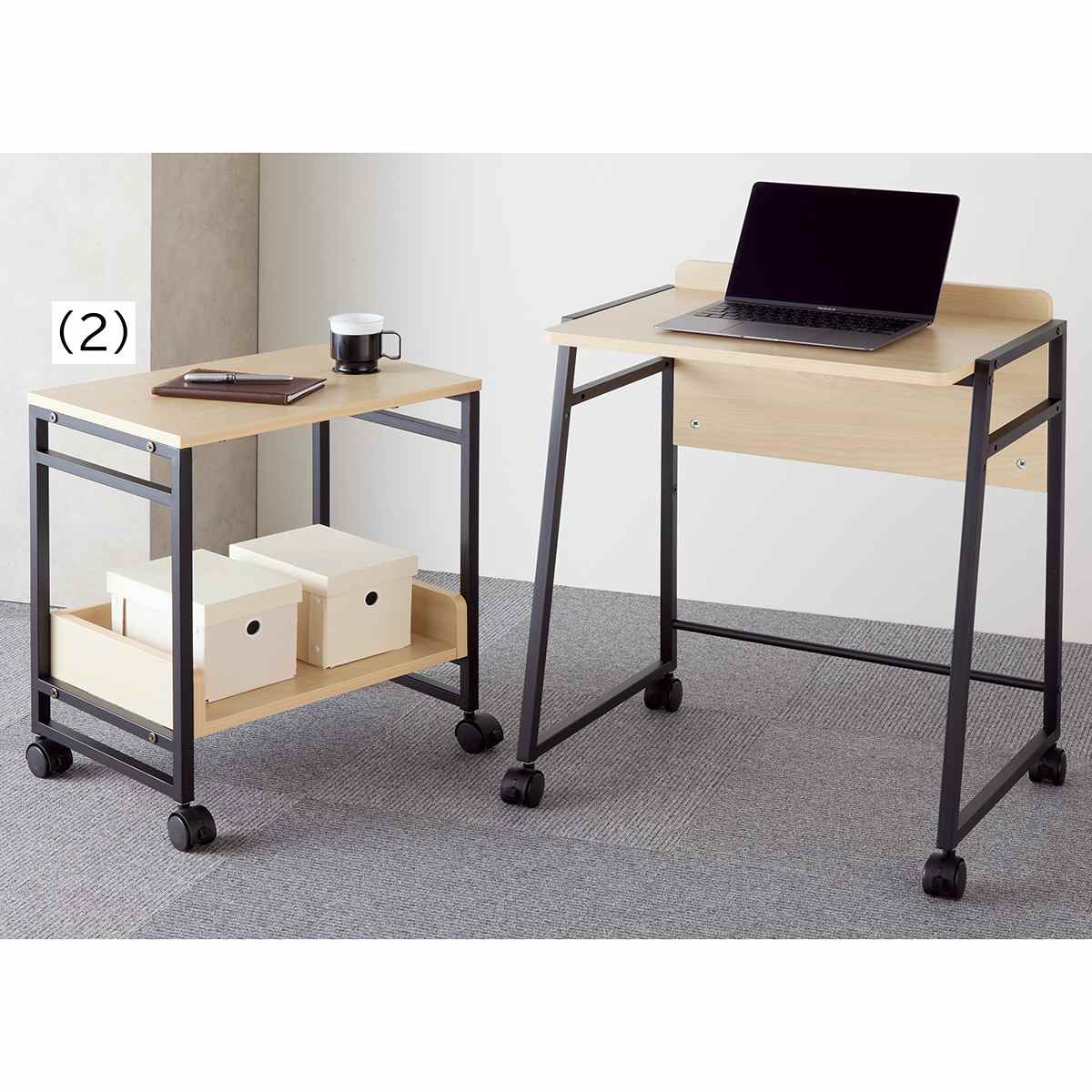 リル キャスターシェルフ ホワイトウッド