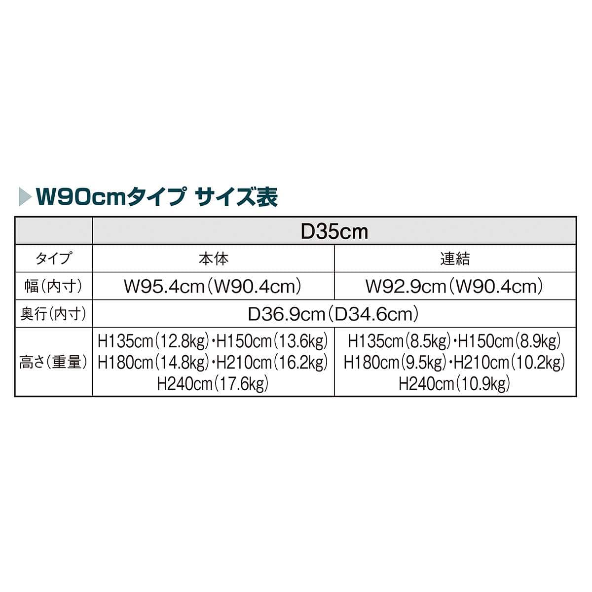 ラテラル・ロコ 幅90cm ホワイト 奥行35cm 連結〔ストエキオリジナル〕 高さ135cm