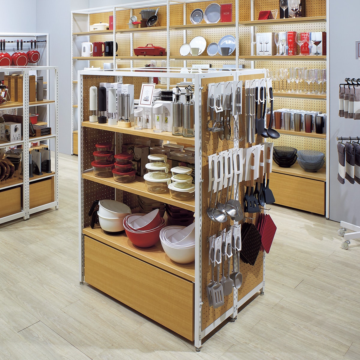 サイドパネル 奥行35cmタイプ 有孔あり エクリュ ラテラル・ロコ用〔ストエキオリジナル〕 高さ135cm