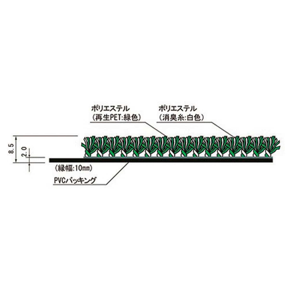 抗菌・消臭マット(屋内用) 小 グリーン