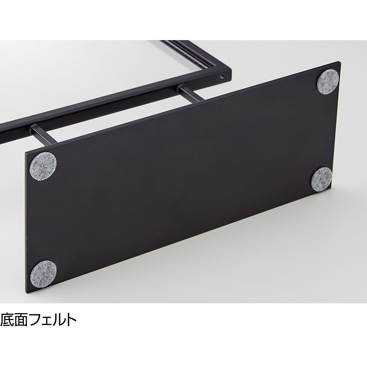 スチール製ポップスタンド 小(両面仕様)〔ストエキオリジナル〕 A5ヨコ ブラック