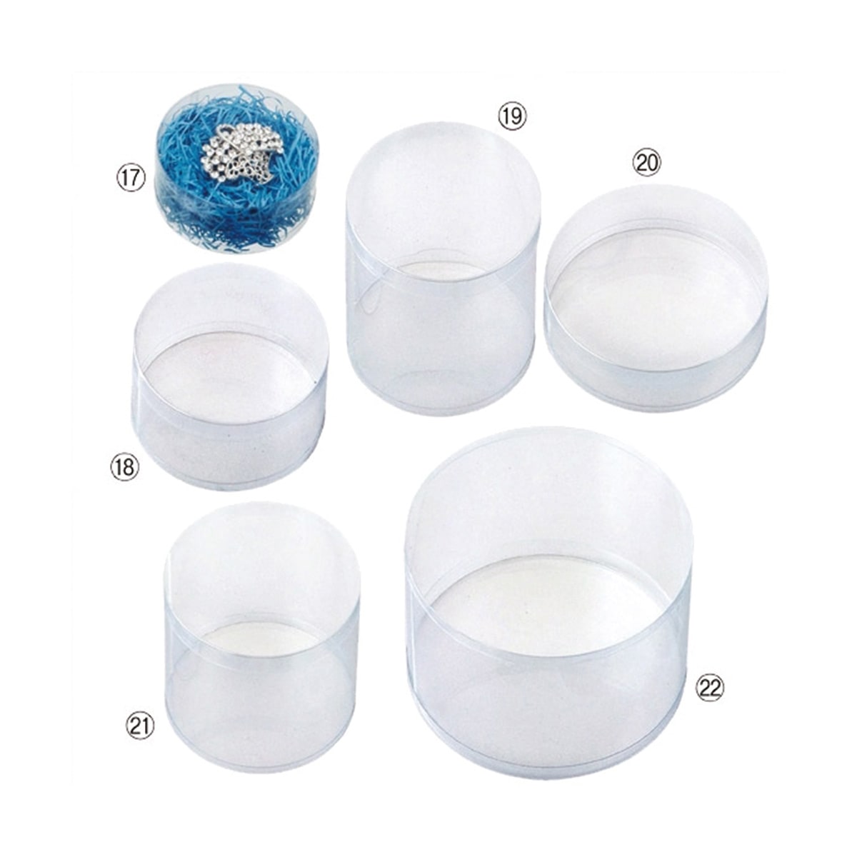 透明クリアボックス(かぶせ式) 直径7.8×3.5cm