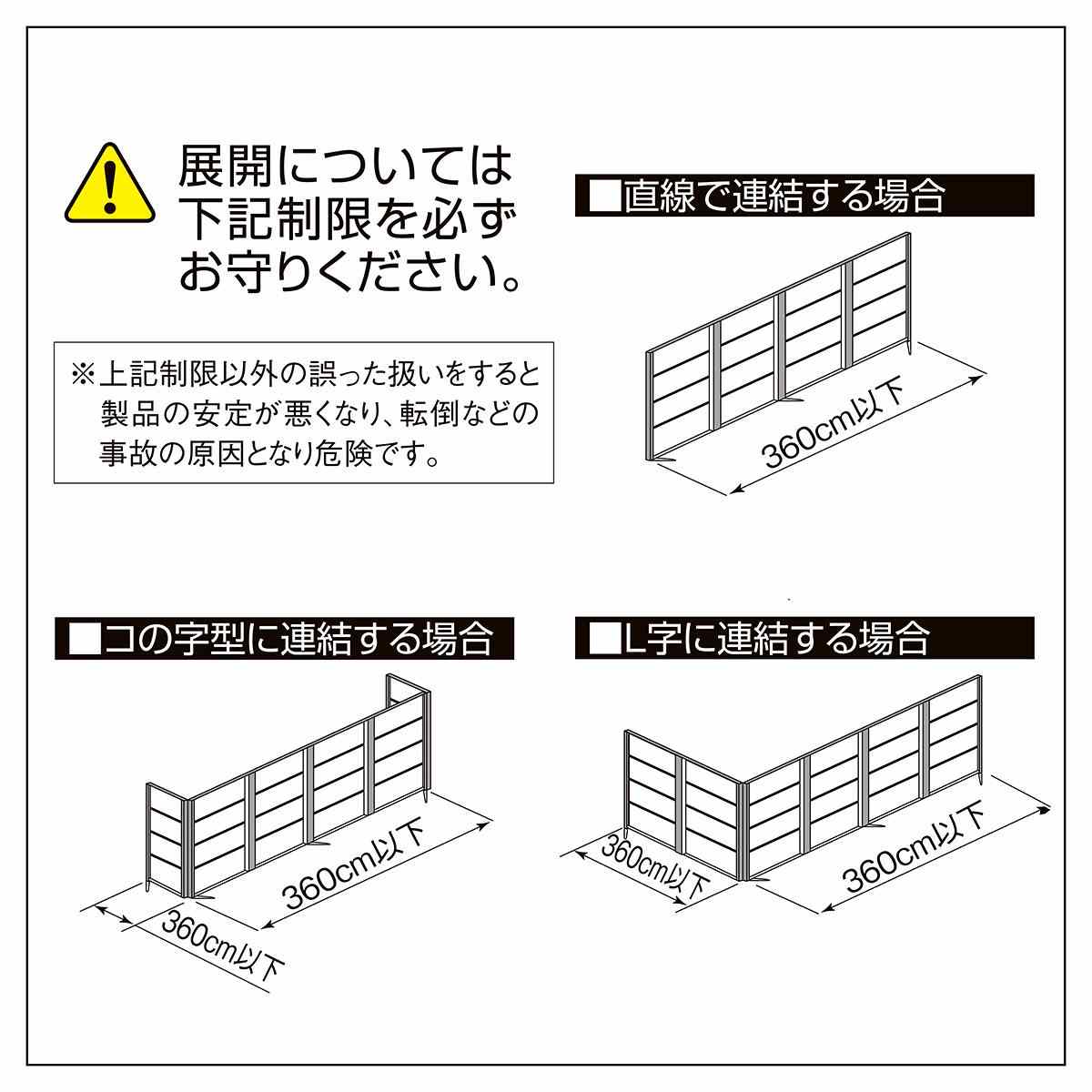 (4)高さ182.5×幅90cm×3 組み合わせ例