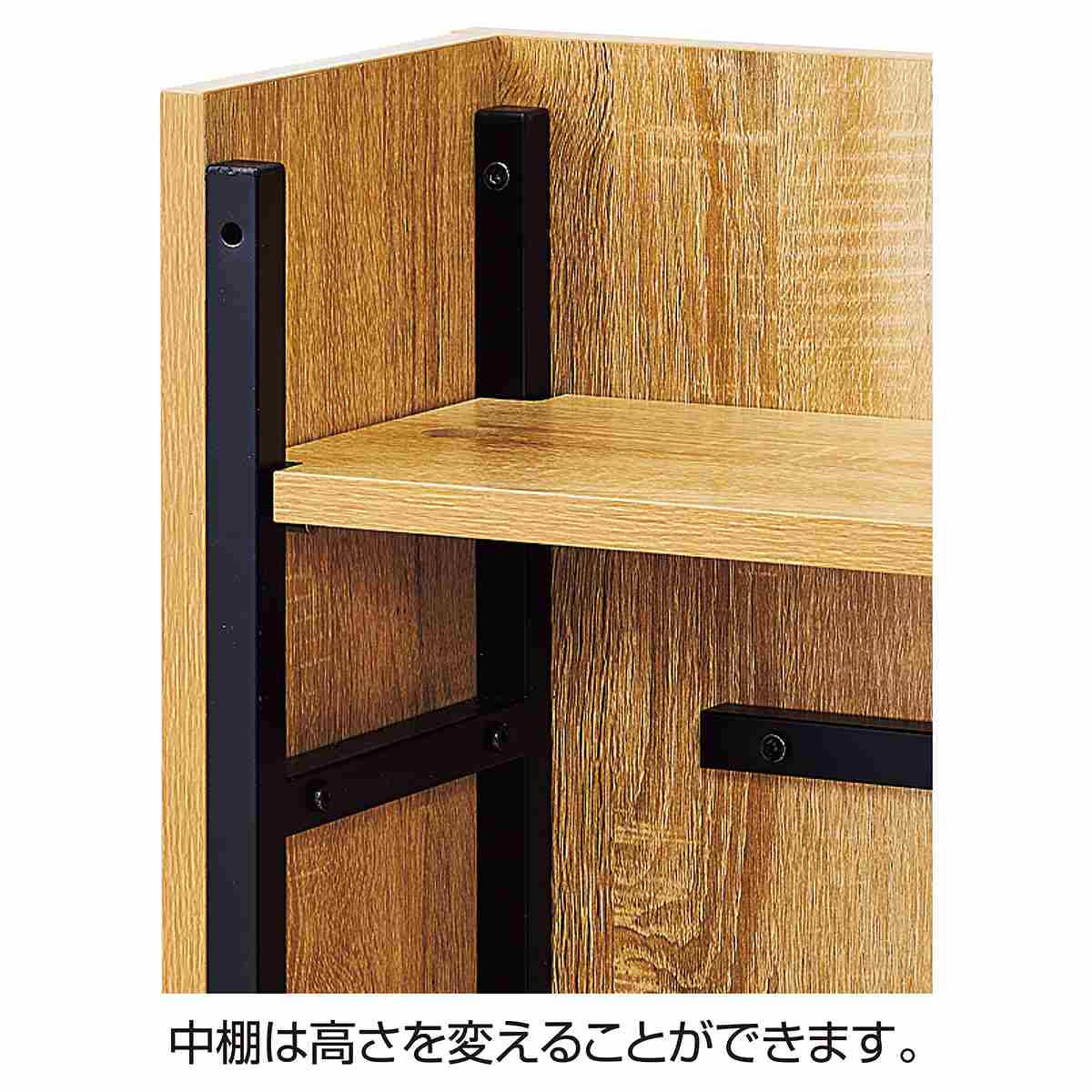 木製プランターボックス 可動棚付きラスティック柄〔ストエキオリジナル〕 幅60cm