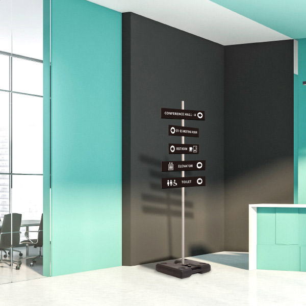 ルートサインポール 屋内用 本体