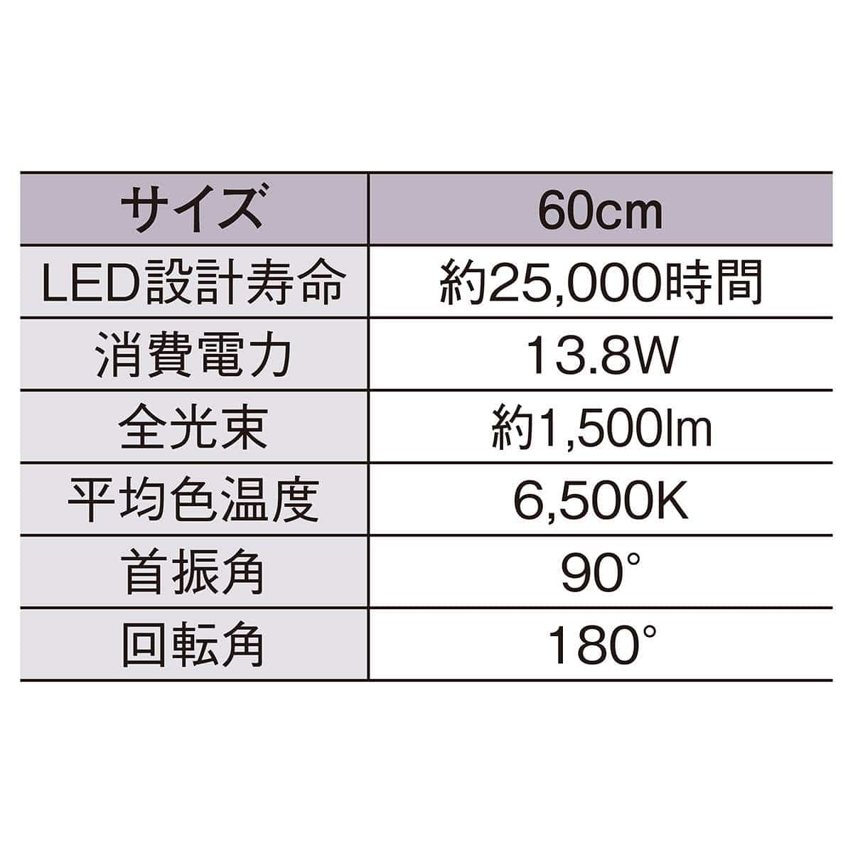 ダクトバーライト 昼光色 60cm ホワイト