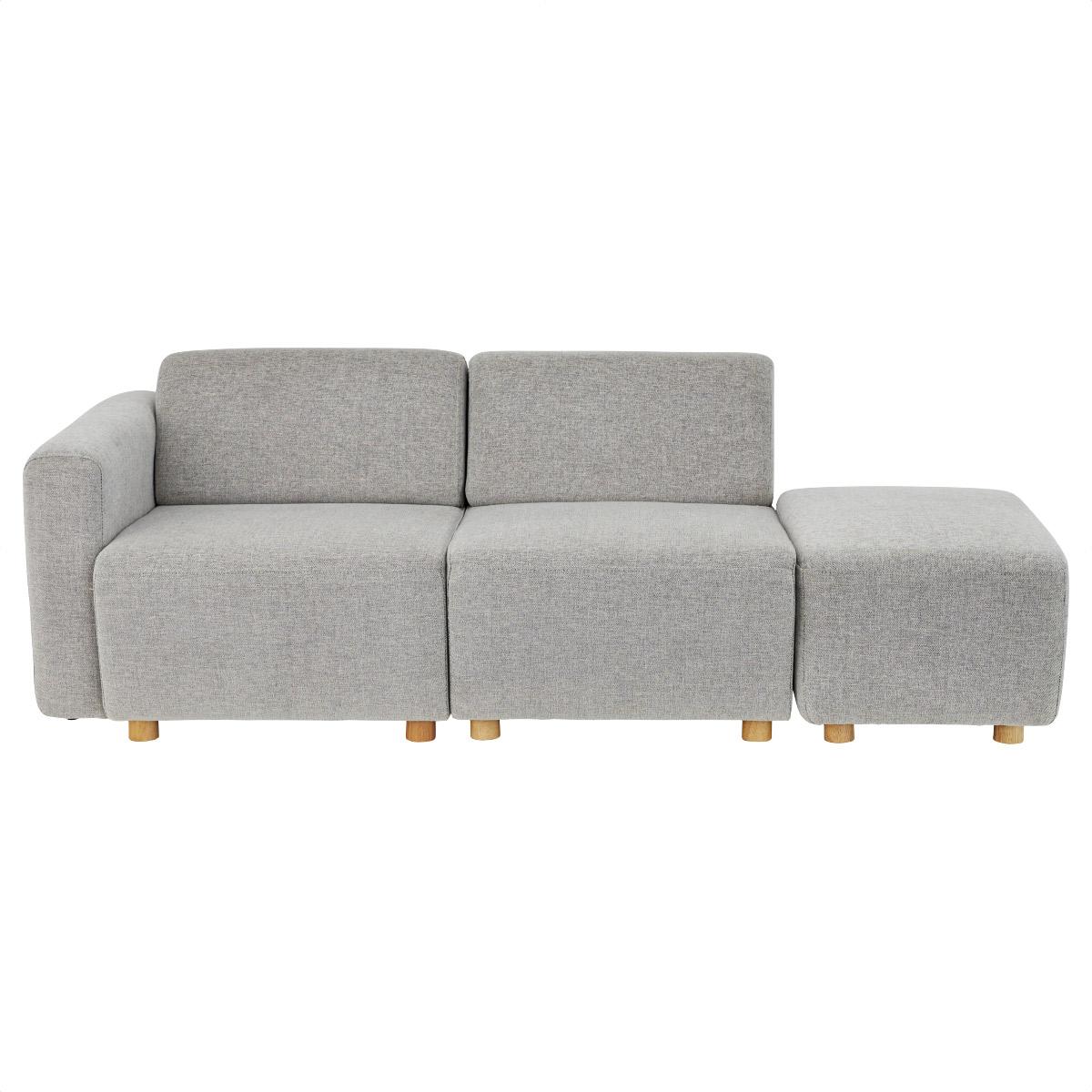 キューブソファ グレー オットマンS