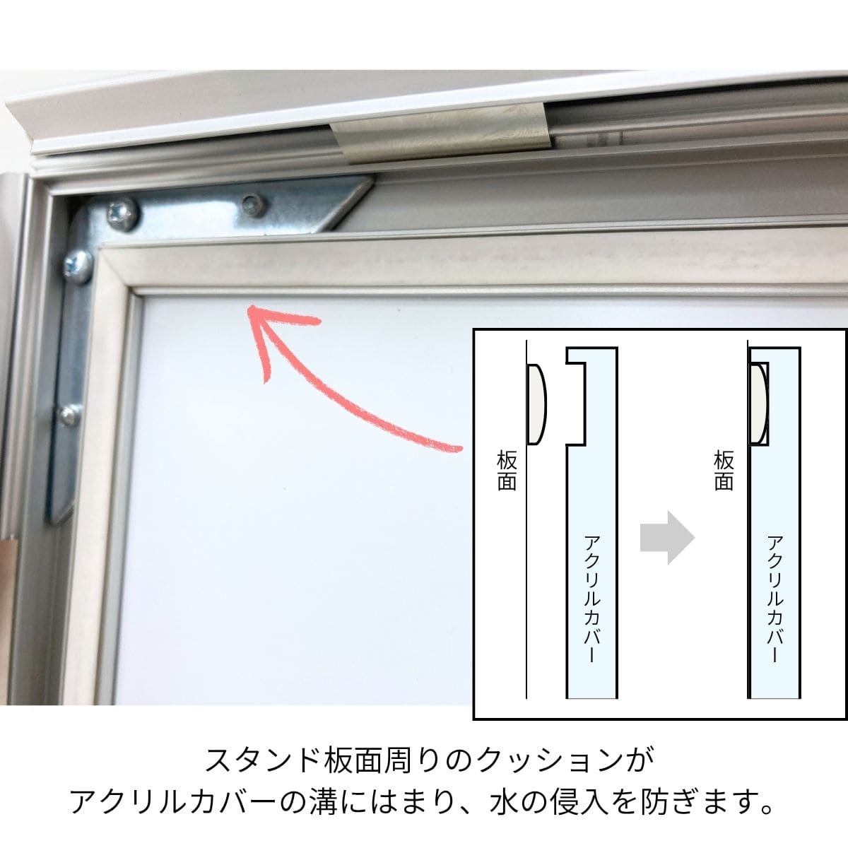 屋外ポスタースタンド A1(片面仕様) シルバー