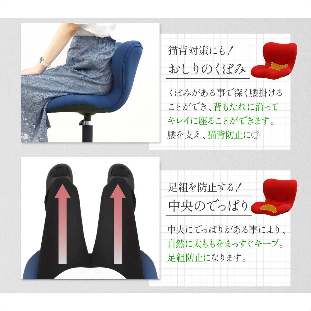 美姿勢チェア デスクチェア  ブラック