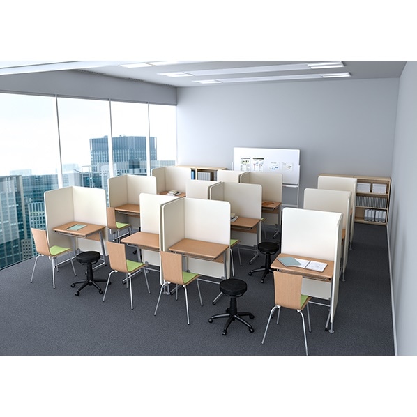 アールエフヤマカワ 研修用デスク 幅75×奥行50cm ホワイト