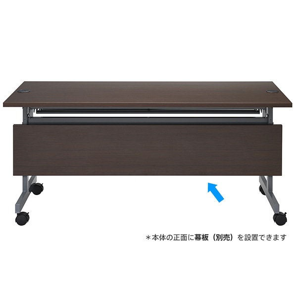 アールエフヤマカワ 配線機能付き フォールディングテーブル 幅150×奥行60cm ホワイトA