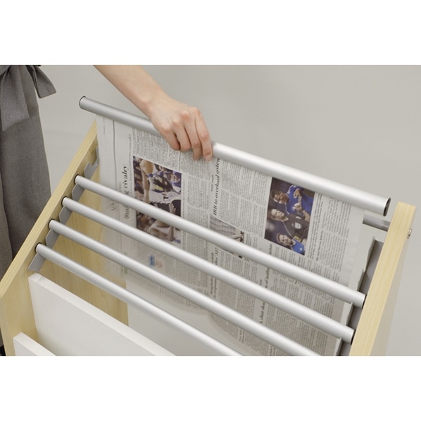 アールエフヤマカワ 木製新聞掛け ダーク×ホワイト