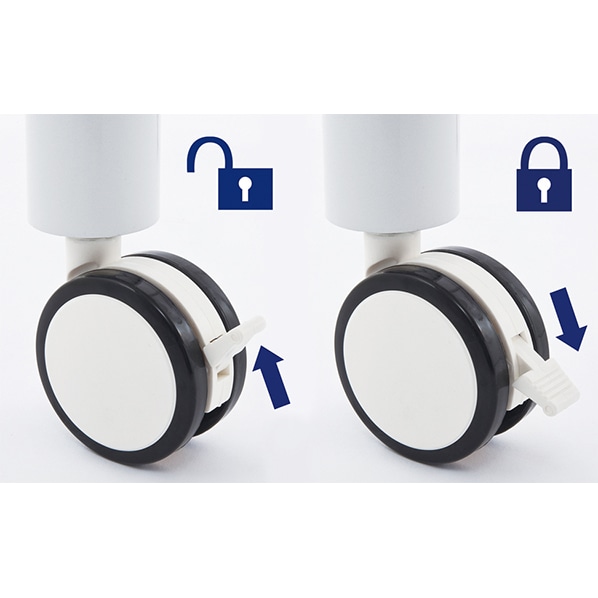 アールエフヤマカワ キャスターテーブル ホワイト脚 オーバル