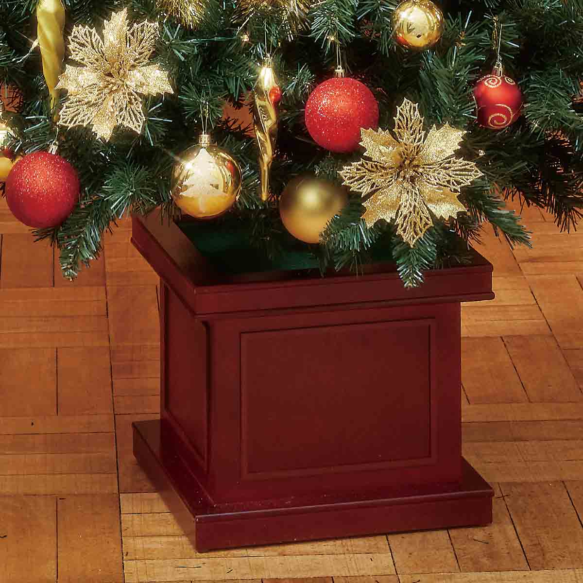 木製ベースクリスマスツリーセット ゴールド［ストエキオリジナル］ 高さ150×幅82cm
