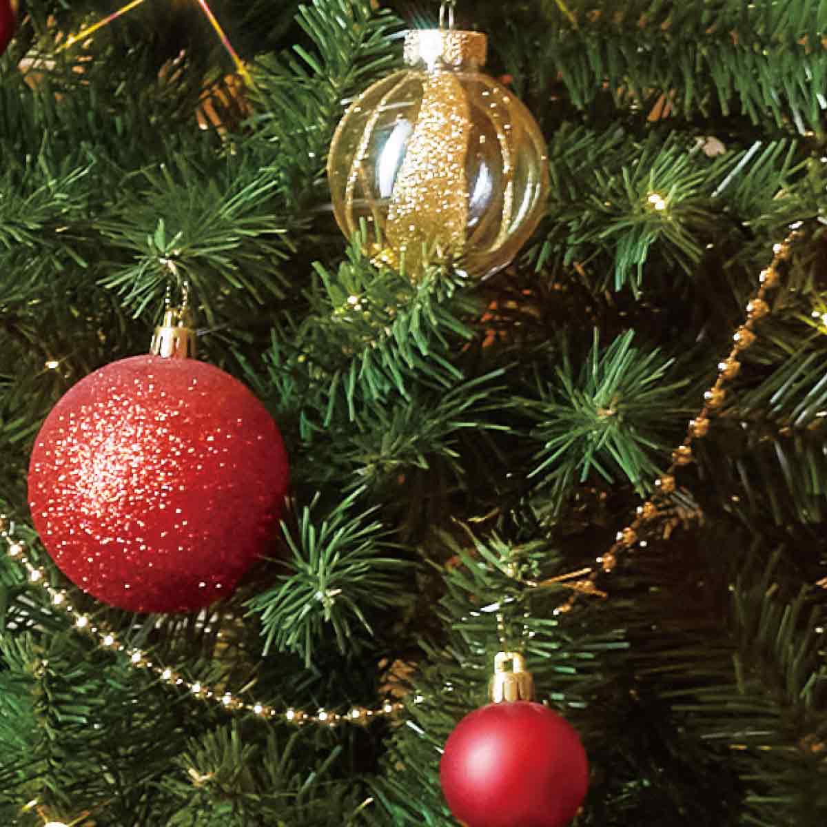 ポットライトクリスマスツリー レッド［ストエキオリジナル］ 高さ150×幅83cm