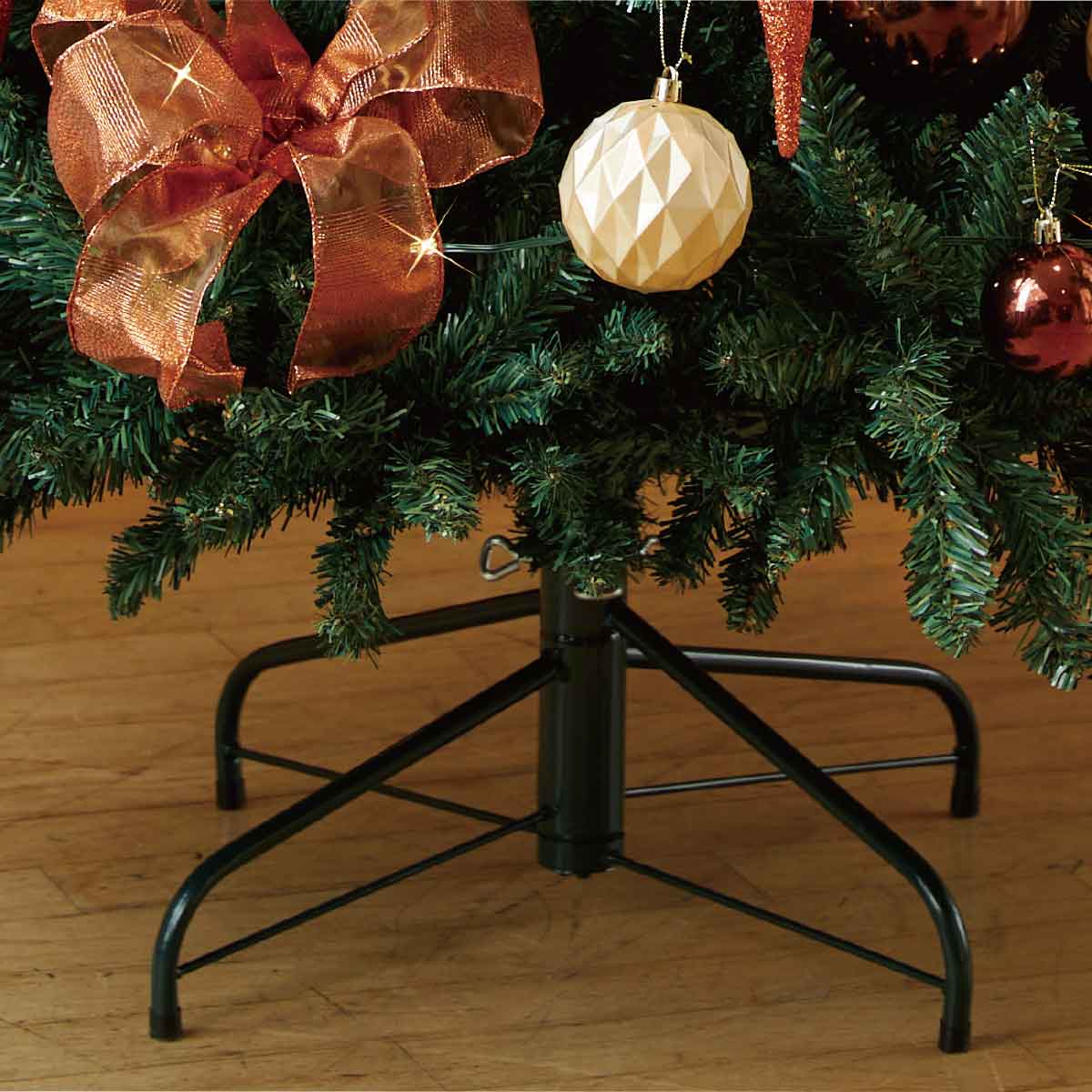 ゴージャスクリスマスツリーセット コパーゴールド［ストエキオリジナル］ 高さ180×幅110cm