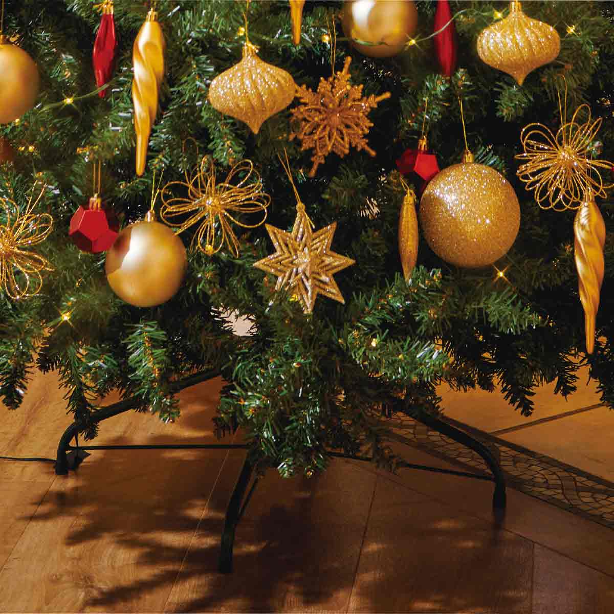 ゴージャスクリスマスツリーセット ゴールド ［ストエキオリジナル］ 高さ180×幅110cm