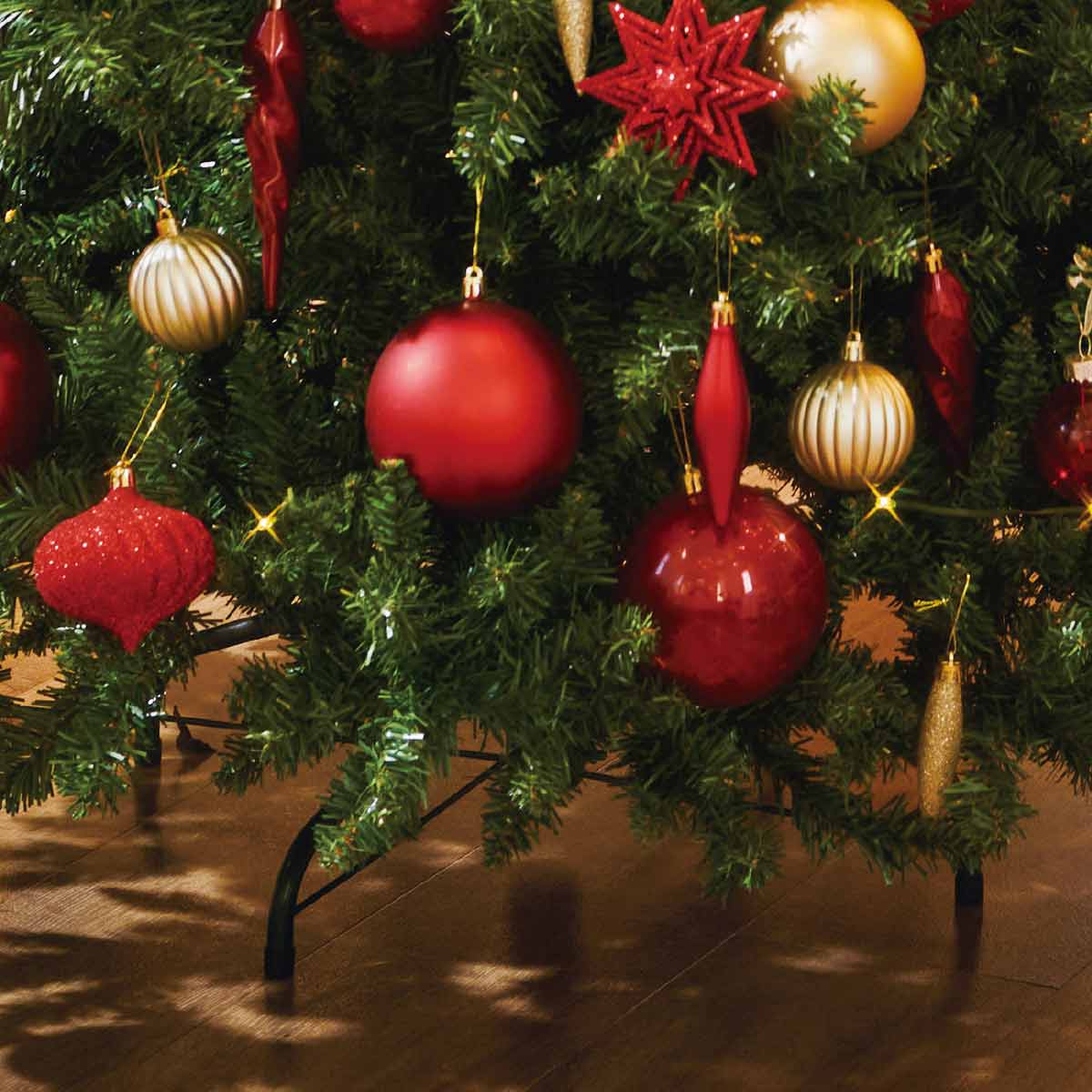 ゴージャスクリスマスツリーセット レッド ［ストエキオリジナル］ 高さ180×幅110cm