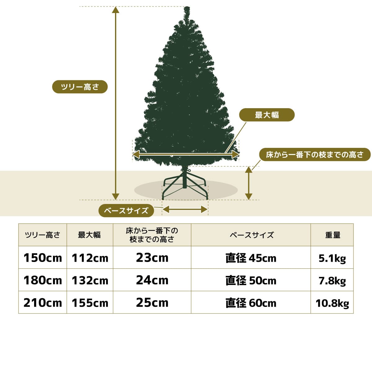 北欧風ナチュラルクリスマスツリー
