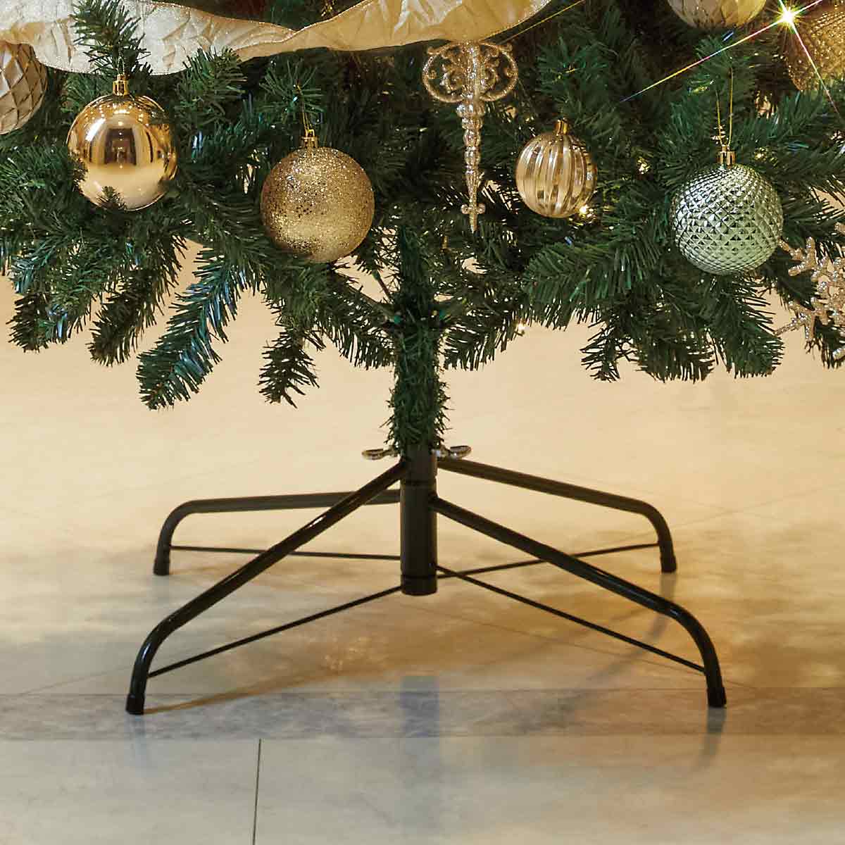 クリスマスツリーセット ゴールドグリーン［ストエキオリジナル］ 高さ150cm