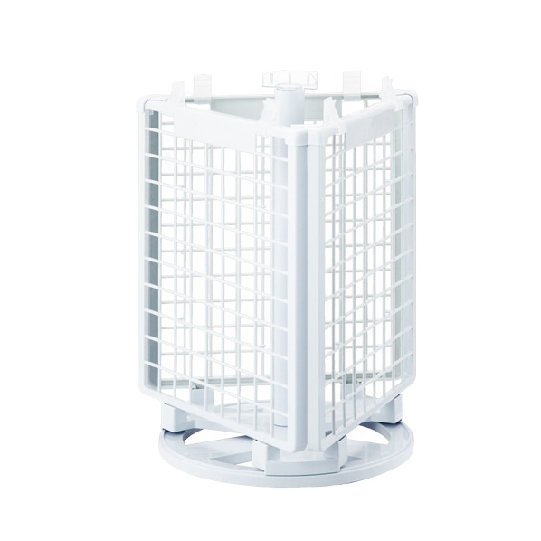 樹脂製卓上回転ネットディスプレイ 本体セット 白