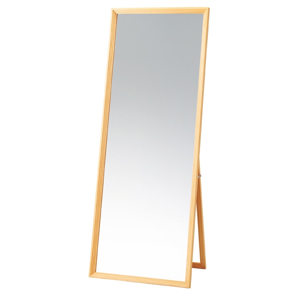 3段カットフレームスタンドミラー(鏡厚3mm) スリム