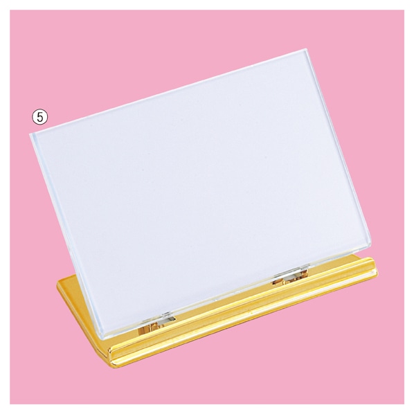 【2個】リクライニングポップカードスタンド 6.5×4.5cm用 ゴールド
