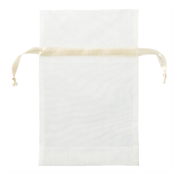 【10枚】ヘッズ オーガンジーバッグ 巾着袋 SS 8×12cm ホワイト