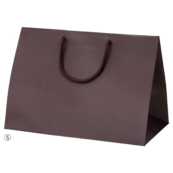 HEIKO マットPP貼りブライトバッグ ブラウン 手提紙袋 幅23×奥行20×高さ23cm