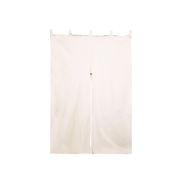 無地のれん(半間) 白