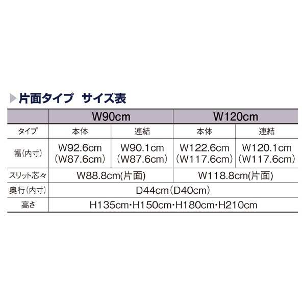 SF強化型 片面 幅120cmタイプ 連結 ブラック〔ストエキオリジナル〕 高さ150cm